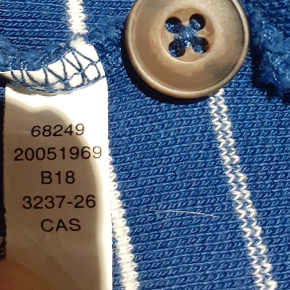 Duluth Trading Co Men's Size XL No Polo Short Sleeve Stripe Polo Blue White - Picture 12 of 13